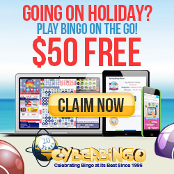 $25 Free to try CyberBingo. 1500% Welcome Bonus Package